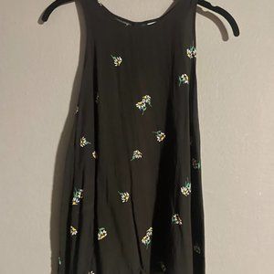 Old Navy Black Daisies Tank